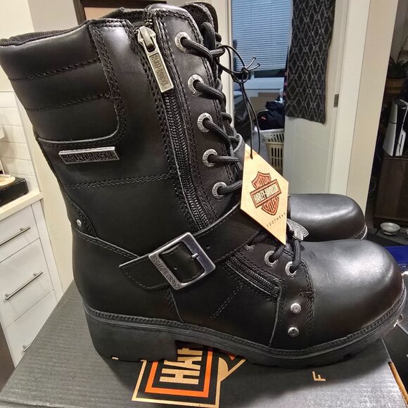 Harley-Davidson Women's Size 10 Talley Ridge 7.25" Motorcycle Boots D83878 NEW - Picture 2 of 14